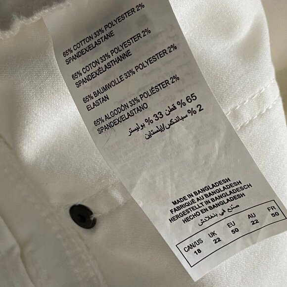 NWT Michel Studio Collection White Cotton Blend Skinny Leg Pants - Picture 13 of 14